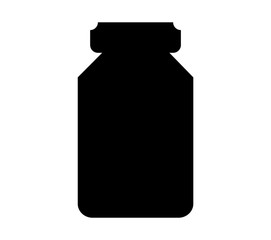 Medicine bottle icon vector black and white