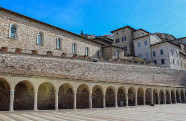 Fototapeta na wymiar Basilica of Saint Francis in Assisi, Italy
