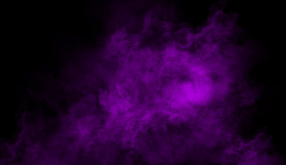 Purple fog and mist effect on background. Smoke texture