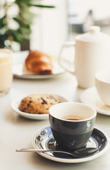 Close-up Cup of coffee on table