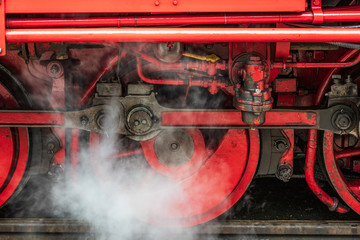 old locomotive at the railway station