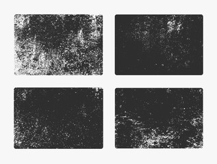 Set of monochrome abstract vector grunge textures.