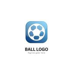 Soccer logo template design. Soccer logo with modern frame vector design