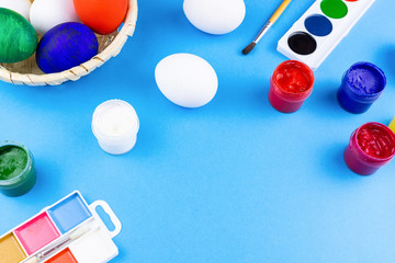 eggs and paint for Easter