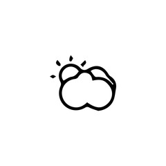 Sun cloud weather travel icon