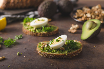 Homemade healthy avocado bread