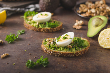Homemade healthy avocado bread