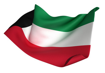 クウェート国旗　比率1:2
