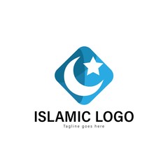 Fototapeta premium Islamic logo template design. Islamic logo with modern frame vector design