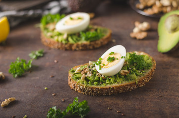 Homemade healthy avocado bread