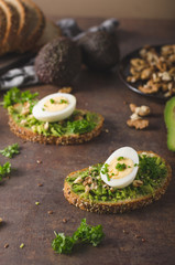 Homemade healthy avocado bread