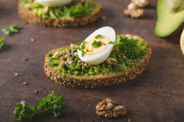 Homemade healthy avocado bread