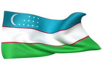 ウズベキスタン国旗　比率1:2