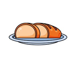 delicious bread slice icon