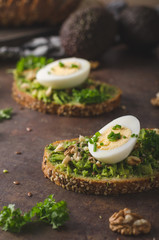 Homemade healthy avocado bread