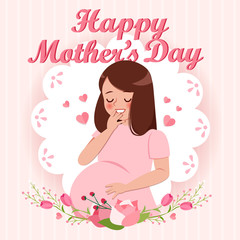 happy mothers day greeting card