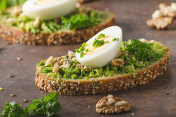 Homemade healthy avocado bread