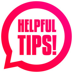 Helpful Tips Bubble Tag