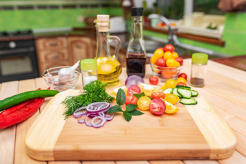 Fresh vegetables in the kitchen