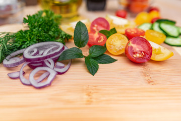 Fresh vegetables in the kitchen
