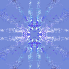 Abstract feather pattern on a gray blue background