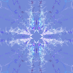 Abstract feather pattern on a gray blue background