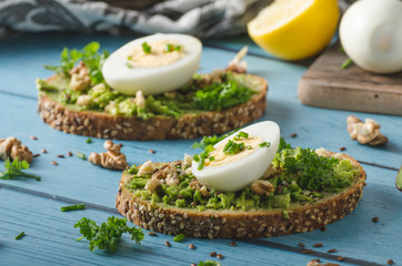 Homemade healthy avocado bread