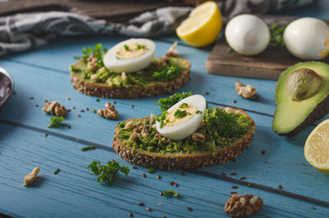 Homemade healthy avocado bread