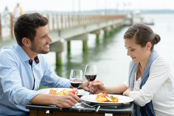 romantic dinner outdoors