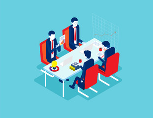 Business and Financial advisor. Concept business vector illustration, Meeting, Data, advice.