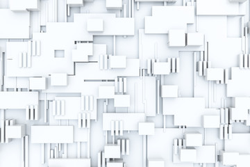 3d rendering, cubes board structure, circuit background