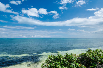 rocky beach at Mexican Caribbean