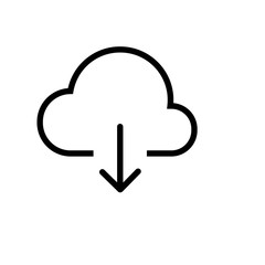 Cloud upload download icon vector