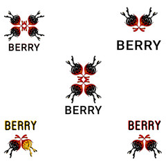 logo with red black or yellow berry