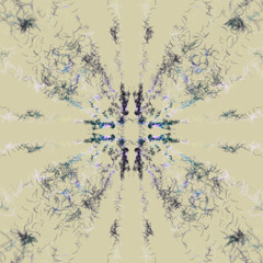 Abstract feather pattern on a beige background