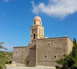 Obraz premium Christian, Orthodox monastery close-up (Lassithi area, island Crete, Greece)