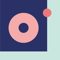 Vector Geometric Background in Material Design style. Universal Simple Minimalistic Colorful Pattern based on Grid and keyline shapes. Artwork for Business Web Presentation Cover Fabric. Indigo Pink