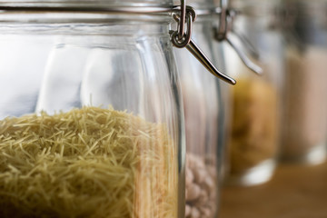Glass jars for legumes
