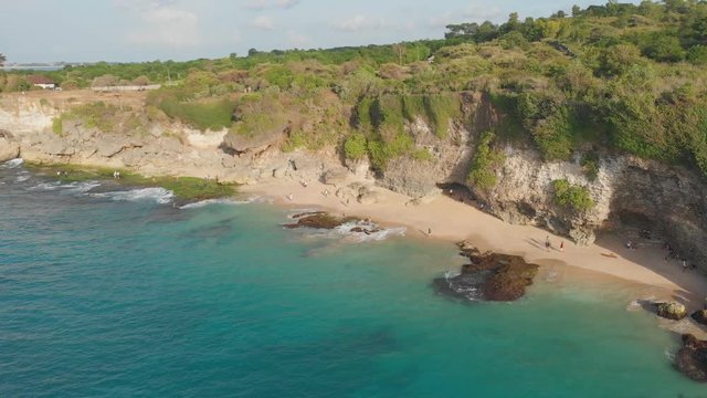 Pantai Tegal Wangi Beach, island of Bali. Indonesia. Aerial view.