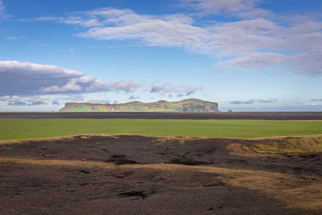 Fototapeta premium Hjorleifshofdi mount seen from a so called Ring Road in Iceland