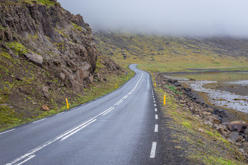 So called Ring Road - main road in Iceland in eastern part of the country