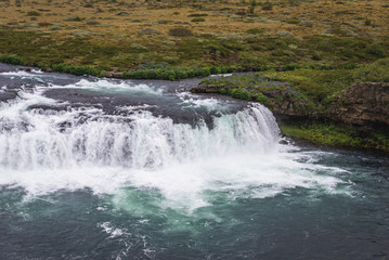 Fototapeta na wymiar Vatnsleysufoss waterfall commonly known as Faxi in Iceland