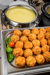 Buffet restaurant. Lunch in the hotel restaurant