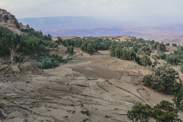 Landscape in Lalibela in Ethiopian