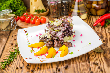 Healthy food beautiful and tasty food on a plate