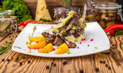 Healthy food beautiful and tasty food on a plate