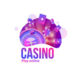 casino objects logo place for text