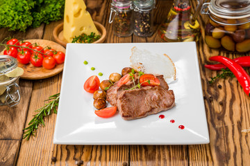 Healthy food beautiful and tasty food on a plate