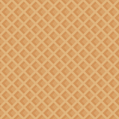 The texture of the waffles. Seamless pattern. Endless picture. Vector illustration. For packaging, advertising, cafe and restaurant menus.