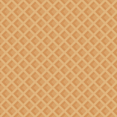 The texture of the waffles. Seamless pattern. Endless picture. Vector illustration. For packaging, advertising, cafe and restaurant menus.